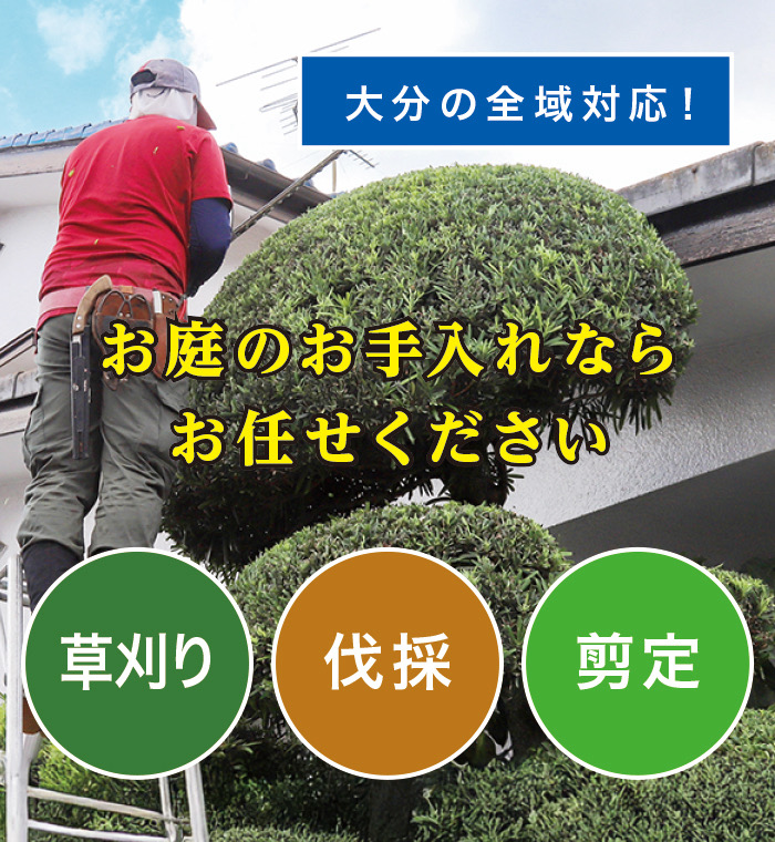 由布市で草刈り・剪定・伐採なら「お庭の大将」 由布市で草刈り・剪定・伐採なら「お庭の大将」